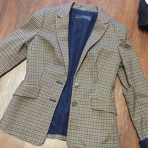 The Limited Plaid Gingham Blazer